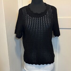 GAP Black Open-Knit Sweater